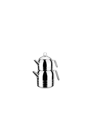 0 - 1.99 L Ember A098 Astra Teapot Set Steel White 9081103A098-03 - KORKMAZ