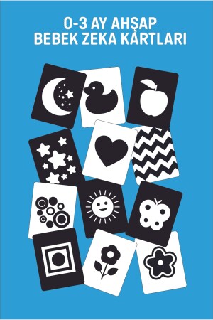 0-3 Monate Baby-Intelligenzkarten aus Holz - Metafortoys