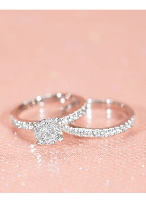 0 in der Leuchtbox. 75 Karat Solitär & 0. 30 Karat Ewigkeitsring-Kombination - Crystal Diamond Zirconia