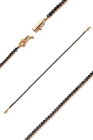 0. Waterway-Armband aus 81 Karat schwarzem Diamant - Iryum