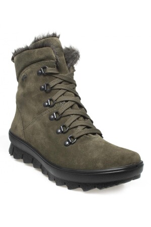 000503 Z Novara Gore-tex Deri Haki Kadın Bot - Legero