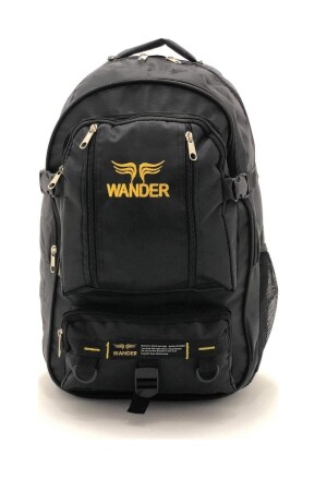 01050 Black Mountaineer Camping Bag with Back Support 2001050110578 - WANDER BAG