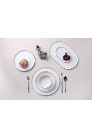 04alm006747 Chopin Platinum 27 Piece Dinner Set for 6 Persons PRA-6201439-7207 - Porland
