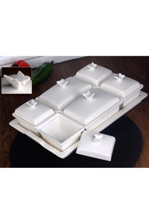 0927 Porcelain Breakfast Bowl with Tray 34,5x20 Cm Fma545697 G927 - GÖNÜL