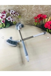 1 Adet Metal Saplı Çift Taraflı Klozet Temizleme Fırçası Fhjj - NESS AVM