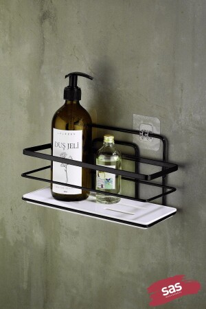 1 Bathroom Accessory Set 4 Pieces Black, Lifetime Stainless Bathroom Corner Shower Shelf Shampoo Holder Black Ek-03 PRA-5295855-0719 - Sas Haus