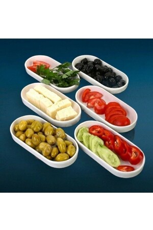 -1-Class Kütahya Ceramic Snack Bowl Breakfast Sauce Bowl Presentation Raft Boat Plate - Kütahya Pazar