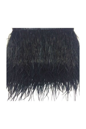 1 Meter Ostrich Feather Black 12 cm - Can