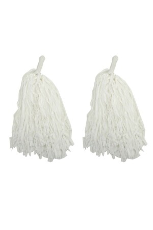 1 Pair (2 Pieces) White Color 23 April Show Pompom (3791) - Genel Markalar