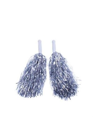 1 Pair Silver 23 April Performance Cheerleading Pompom - Happyland