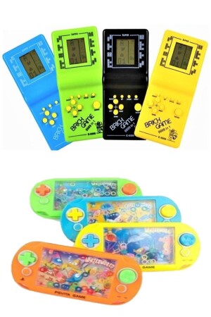 1 Piece Handheld Arcade Tetris Arcade 1 Piece Water Ring Throwing Game Console Nostalgic Toy Set bam510 - Mia