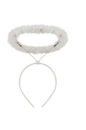 1 Piece White Feathered Angel Moire Crown Moire Crown Feathered Bachelorette Crown Bride To Be Children Adult - Parti Dolabı