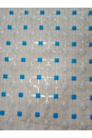 1 Suction Cup Shower Non-Slip - Safe and Aesthetic - Transparent and Blue - Hank Ticaret