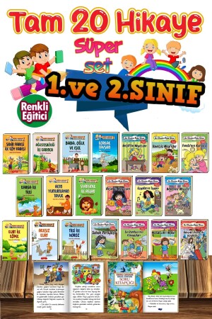 1. Ve 2.sınıf Hikaye Okuma Kitabı Okumayı Sevdiren Masallar 20 Kitap Set - Gönül Yayincilik