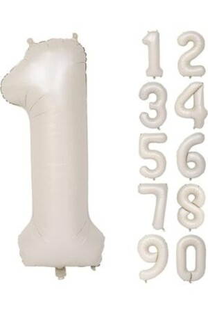 1 Year Old 74 Cm Cream Figure Foil Balloon Large Size - Genel Markalar
