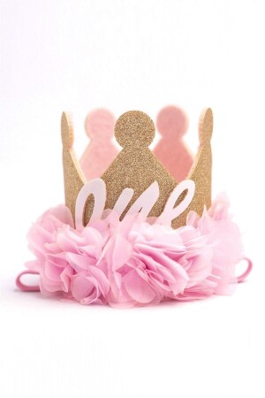 1 Year Old Queen Birthday Crown - Pink - Le Mabelle
