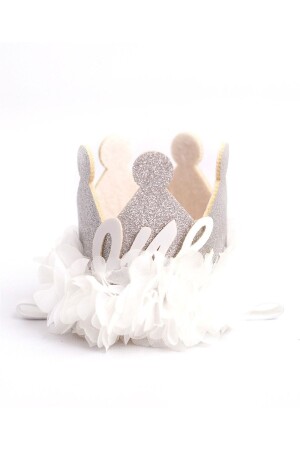 1 Year Old Queen Birthday Crown - Silver - Le Mabelle
