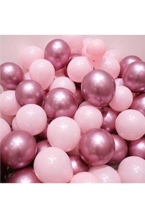 10 Balloons in Chrome Pink and Matte (pastel) Pink Color - Beysüs