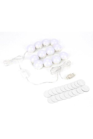 10 LEDs Makeup Mirror Light Adjustable Brightness 3 Colors White Daylight Yellow Light MAP202098888112 - Naturalove