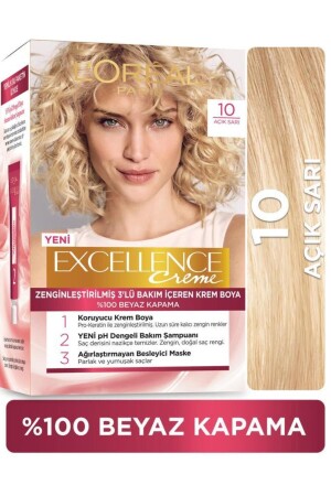 مكنز-إكسلينس كريم لون الشعر 10 ضوء شقراء - L'oreal Paris