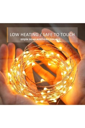 10 Meter batteriebetriebene LED-Feen-Dekorationsleuchte, Tageslicht - Keyfi Sepet