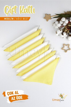 10 Pack Muslin Mouth Cloth Wipes 25x25cm TYC00486635732 - Umaybebek