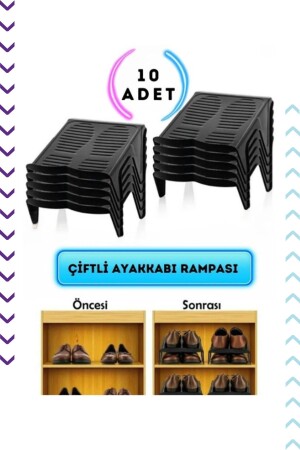 10 Pair Shoe Ramps - Closet Organizer - Bimbambom