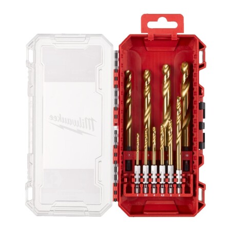 10-piece metal drill bit set MILWAUKEE SWave 1/4
