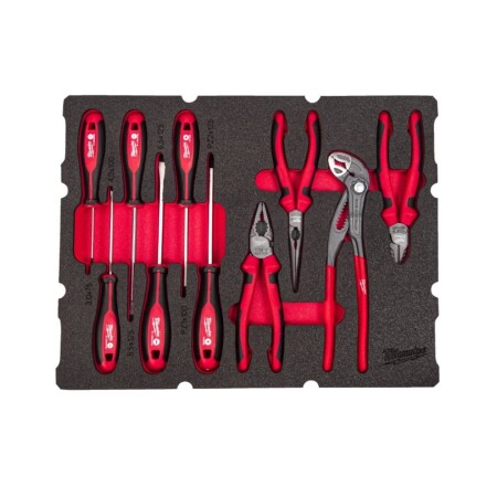 10-piece pliers and screwdriver set for MILWAUKEE Packout drawer - Milwaukee Packout