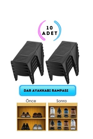 10-Piece Shoe Ramp - Closet Organizer - Livonelli