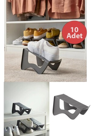 10-Piece Shoe Ramp Shoe Organizer - C8home