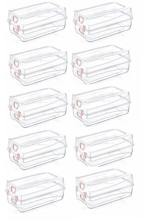 10-Piece Transparent Women's Shoe Box Breathable Safe Shoe Organizer Box - Pazarika