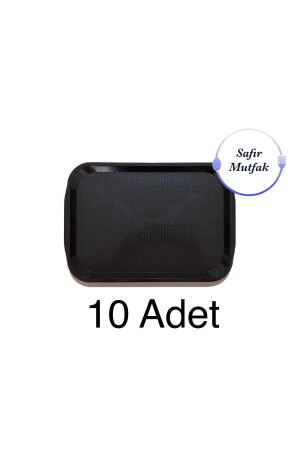 10 Pieces 20x30 Cm Black Fast Food Tray, Service Tray, Presentation Tray (SMALL SIZE) TPS-9519 - safir plastik