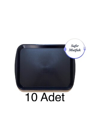 10 Pieces 27x35 Cm Black Fast Food Tray, Service Tray, Presentation Tray (medium Size) TPS-9570 - safir plastik