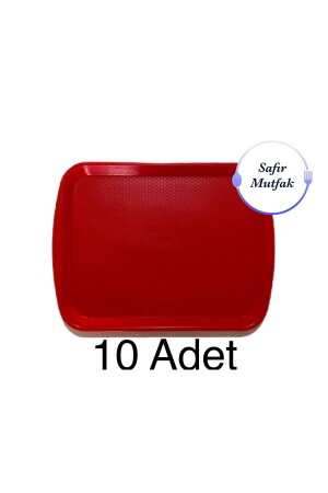 10 Pieces 27x35 Cm Red Fast Food Tray, Service Tray, Presentation Tray (medium Size) TPS-9570 - safir plastik