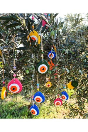 10 Pieces of Handmade Hanging Evil Eye Beads - Wall Decoration Products - Balcony Garden Tree Ornament - Rds