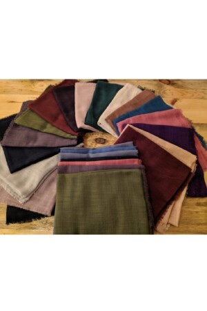 10 Pieces of Mixed Color Flamed Cotton Scarves - Selin