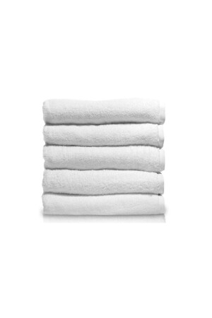 10 Pieces White Hotel Towels 100% Cotton Hand & Face & Head Towel 50x90 Cm OTEL0001 - Osmanlı Home Concept