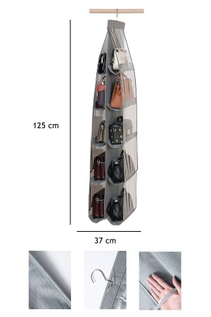 10 Pockets In-Closet Bag and Shoe Organizer Large Volume Organizer with Transparent Window 125cmx37cm GYM. 02623. 00. 92 - Helen's Home