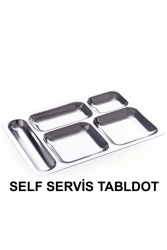 10 Stück Table D'hôte, Edelstahl, Selbstbedienung, 5 Fächer, Rechnung garantiert HSN137 - fitfiyat