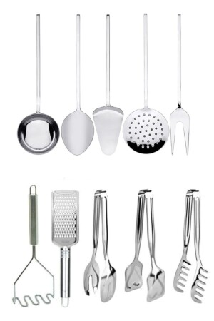 10-teiliges, preiswertes Küchenutensilien-Servierbesteck-Mitgift-Set T34334983599039543 - Homerest
