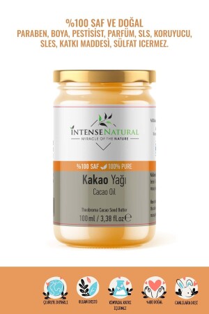 زيت كاكاو الفاصوليا المطبوع بالبرد 100 مل 100% زيت زيت كاكاو النقي والطبيعي - İntense Natural