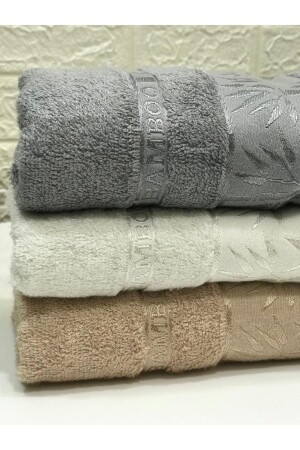 من منخوخة من الخيزران 100% من الحزام القطن 3 قطع 50x90 منشفة H56451 - biocotton