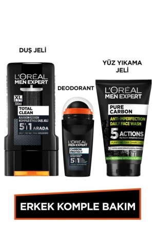 مجموعة الرعاية الكاملة للرجال من جلي الغسيل 100 مل + غلي غسل كامل 300 مل + رول على PKTKOMPBSTJDST - L'Oreal Paris Men Expert