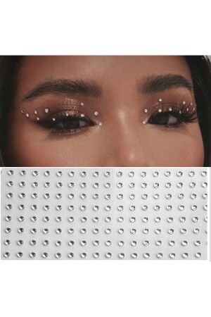 MNZ-100PCS جسم ووجهه ملصق مكياج حجر ملصق وجهه بلورية وجهه حجارة - ملصق ذاتية - New Hill