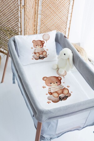 100 % Baumwolle, personalisiertes 70 x 120 Park-Bettbezug-Set PRKYT08 - Lilabio