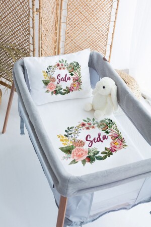 100 % Baumwolle, personalisiertes 70 x 120 Park-Bettbezug-Set PRKYT13 - Lilabio