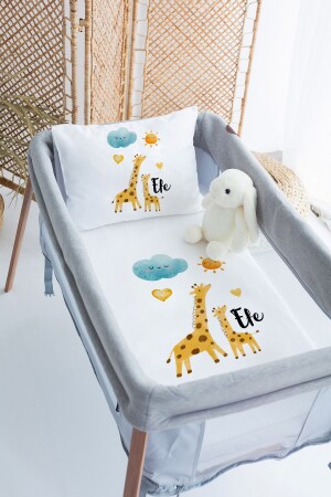 100 % Baumwolle, personalisiertes 70 x 120 Park-Bettbezug-Set PRKYT17 - Lilabio