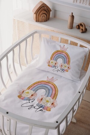 100 % Baumwollsatin Mother Yani Kinderbettbezug-Set LLBANY02 - Lilabio