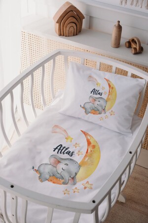 100 % Baumwollsatin Mother Yani Kinderbettbezug-Set LLBANY17 - Lilabio